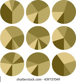 Pie Chart Icon Set Vector Illustration