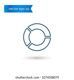 pie chart. pie chart icon. sign design. Vector EPS 10.