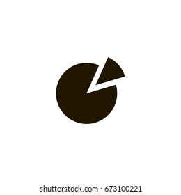 pie chart icon. sign design