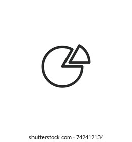 pie chart icon. sign design