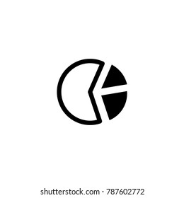 pie chart icon. sign design