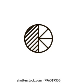 pie chart icon. sign design