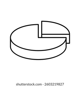 Pie chart icon. sign for mobile concept and web design. vector illustration