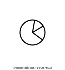 pie chart icon sign signifier vector