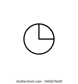pie chart icon sign signifier vector