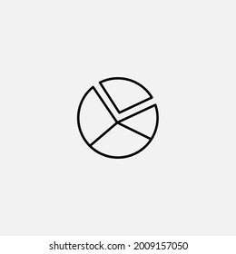 Pie chart icon sign vector,Symbol, logo illustration for web and mobile