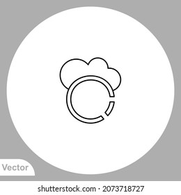 Pie chart icon sign vector,Symbol, logo illustration for web and mobile