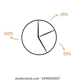pie chart icon. simple icon