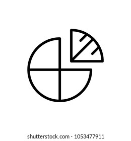 Pie chart icon. Simple vector illustration.