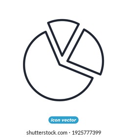 pie chart icon. statistics, analytics symbol template for graphic and web design collection logo vector illustration
