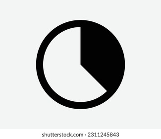 Icono de gráfico circular. Estadísticas Circulo de Negocio Diagrama de informe Ronda de ventas de mercado Símbolo de signo de finanzas de arte negro Gráfico de ilustración de cliente Vector EPS