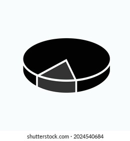Pie Chart Icon. Statistics, Evaluation. Results, Report Element. Proportion  Symbol - Vector.