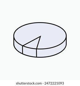 Pie Chart Icon. Statistics, Evaluation. Results, Report Element. Proportion  Symbol - Vector. 