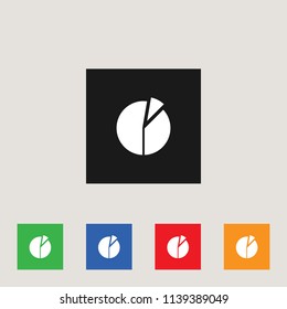 Pie chart icon, stock vector illustration, EPS10.