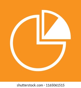 Pie chart icon, stock vector illustration, EPS10. 