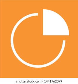 Pie chart icon, stock vector illustration, EPS10.