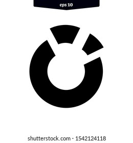 Pie chart icon stock vector illustration. eps10