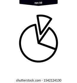 Pie chart icon stock vector illustration. eps10