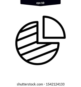 Pie chart icon stock vector illustration. eps10