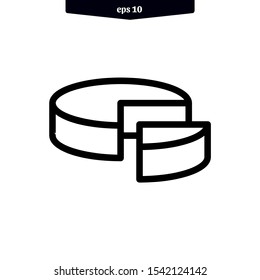 Pie chart icon stock vector illustration. eps10