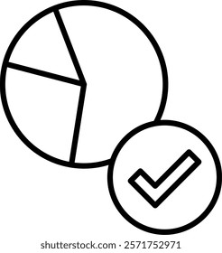Pie Chart Icon Symbol Art Sign