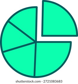 Pie Chart Icon Symbol Art Sign