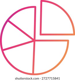 Icono de gráfico circular Símbolo de arte
