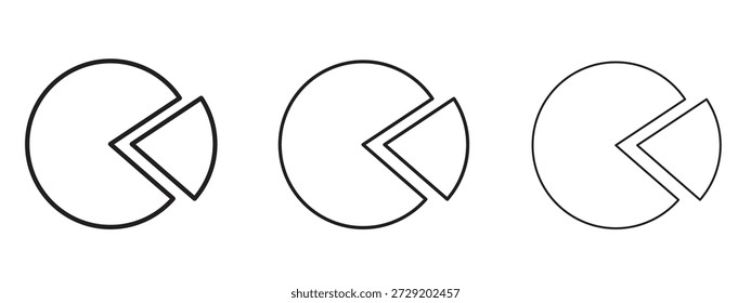 Símbolo de icono de gráfico circular para Info Gráfico, Elementos de diseño y Sitios web
