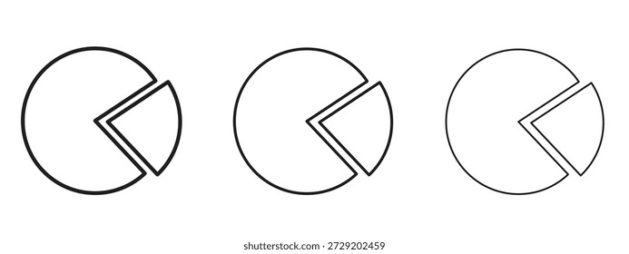 Símbolo de icono de gráfico circular para Info Gráfico, Elementos de diseño y Sitios web