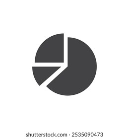 Ícone do gráfico de pizza Marca de símbolo em estilo preenchido