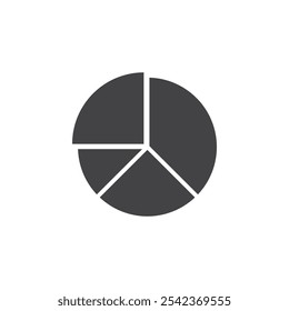 Kreisdiagramm Symbol Symbol Zeichen im ausgefüllten Stil
