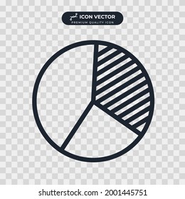 pie chart icon symbol template for graphic and web design collection logo vector illustration