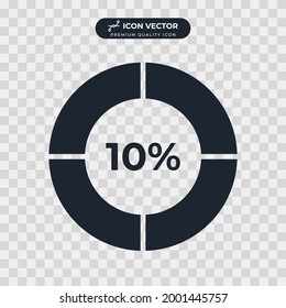 pie chart icon symbol template for graphic and web design collection logo vector illustration