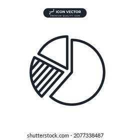 pie chart icon symbol template for graphic and web design collection logo vector illustration