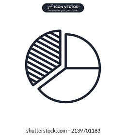 pie chart icon symbol template for graphic and web design collection logo vector illustration