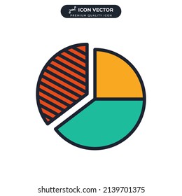 pie chart icon symbol template for graphic and web design collection logo vector illustration