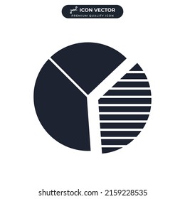 pie chart icon symbol template for graphic and web design collection logo vector illustration