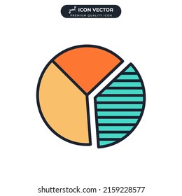 plantilla de símbolo de icono de gráfico circular para el logotipo de colección de diseño gráfico y web ilustración vectorial