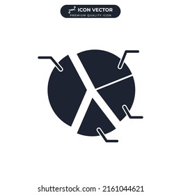 plantilla de símbolo de icono de gráfico circular para el logotipo de colección de diseño gráfico y web ilustración vectorial