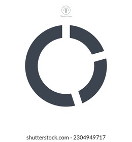 plantilla de símbolo de icono de gráfico circular para el logotipo de colección de diseño gráfico y web ilustración vectorial