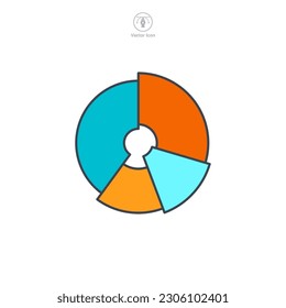 Pie Chart icon symbol template for graphic and web design collection logo vector illustration