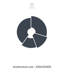 Pie Chart icon symbol template for graphic and web design collection logo vector illustration