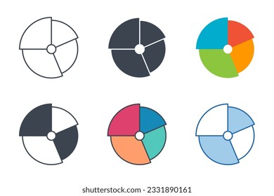 Pie Chart Icon symbol template for graphic and web design collection logo vector illustration