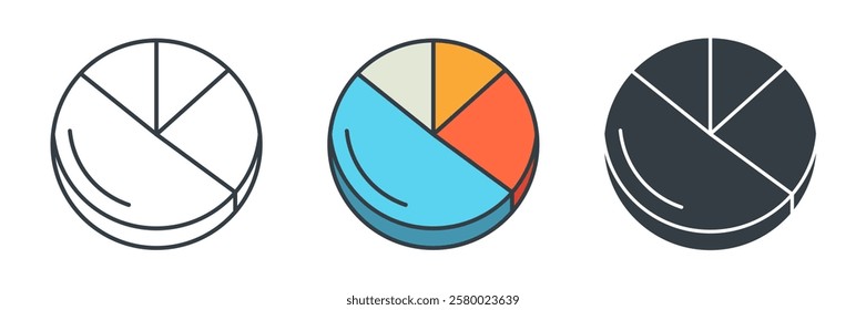 Pie Chart icon symbol vector illustration isolated on white background