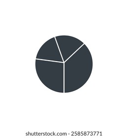 Pie Chart icon symbol vector illustration isolated on white background