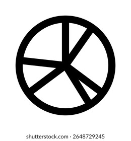 Pie Chart icon thick bold line
