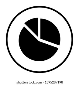 Pie Chart Icon. Thin Circle Stencil Design. Vector Illustration.
