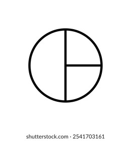 Pie chart icon Thin line vector illustration set
