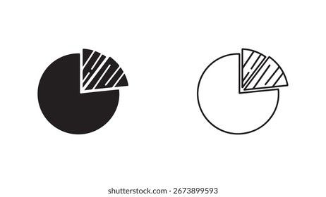 Pie chart icon with transparent background