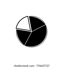 Pie Chart icon. Trend diagram element icon. Business analytics concept design icon. Signs and symbols icon for websites, web design, mobile, info graphics on white background